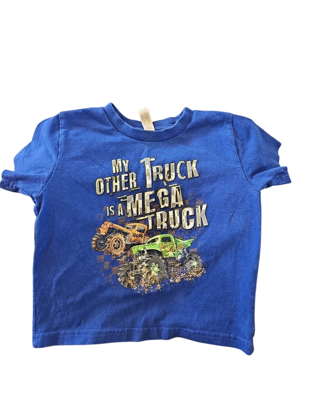 Blue Kids' 'My Other Truck is a Mega Truck' Graphic Tee Monster Size 3t